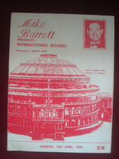 1969 BOXING PROGRAMME JOE