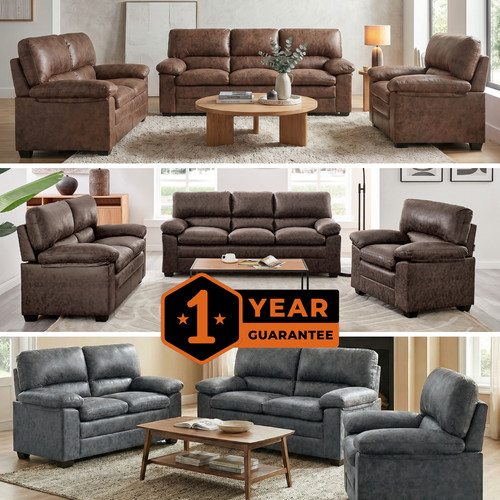 Faux leather sofa - faux,