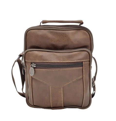 Mens leather shoulder - shoulder, bag