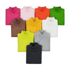 KIDS BOY/GIRLS COTTON POLO NECK JUMPER ROLLNECK LONG SLEEVED TOPS 3-17 YRS(3216)