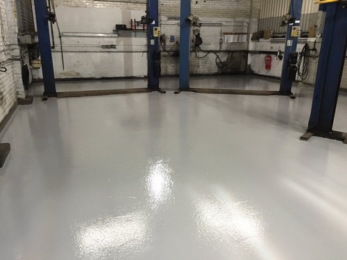 Resincoat epoxy garage - epoxy, floor