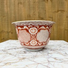 Japanese Antique Porcelain Large Bowl Kutani ware Underglaze blue mark Meiji