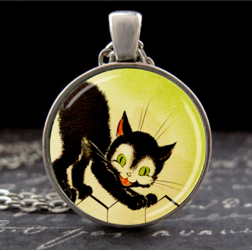 Retro halloween jewelry black - retro,