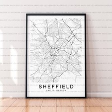 Sheffield Map Poster Print