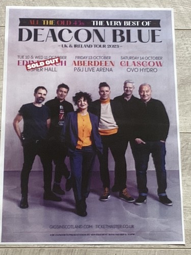 Deacon blue concert - blue, poster