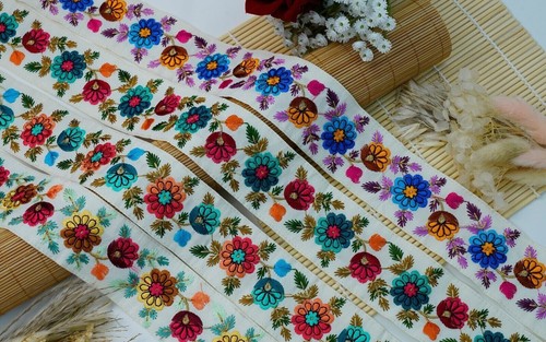 Indian embroidery lace trim - indian,