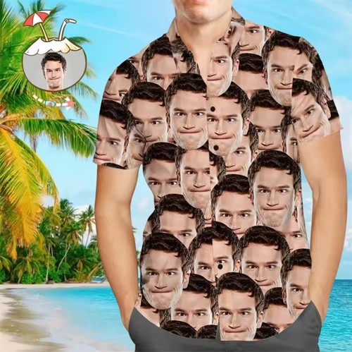 Mens custom printed button - mens,