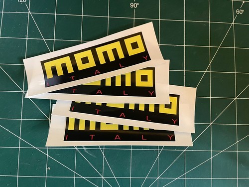 Black momo sponsor stickers - 4,