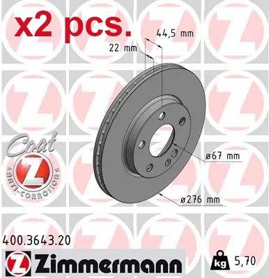 Pcs front brake disc rotos - front,