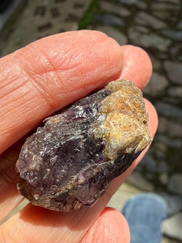 Blue john fluorite crystal - blue,