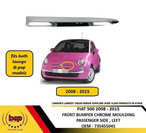 Fiat 500 2007 - 2015, chrome