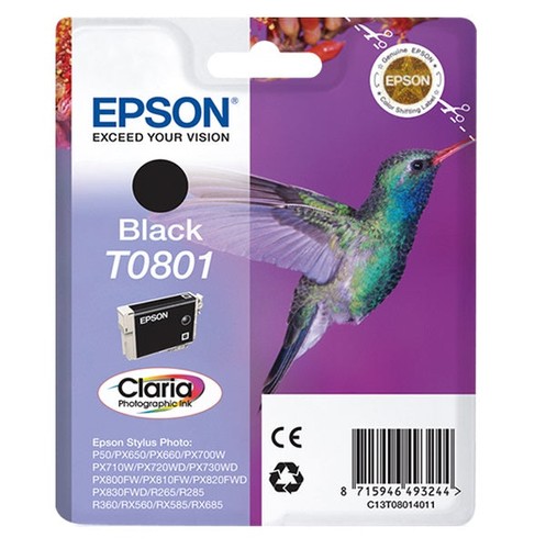 Epson t0801 black ink - t0801,