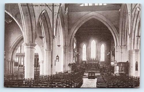 Postcard luton parish church - postcard,