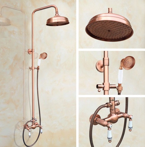 Antique copper round - copper,