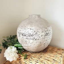 Ceramic Stone Vase Large Round