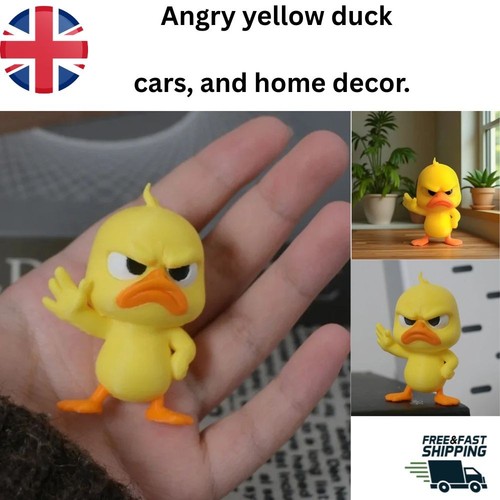 Funny angry yellow duck - funny, statue