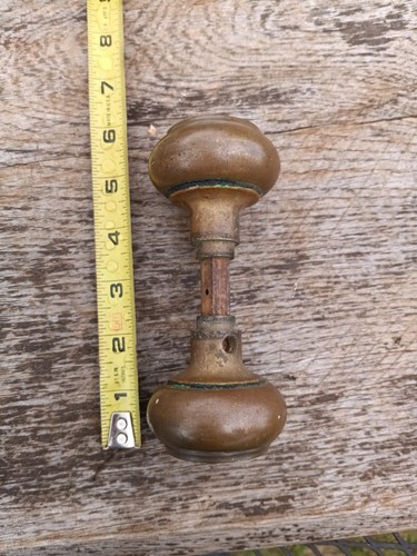 Vintage heavy brass door - door, knobs