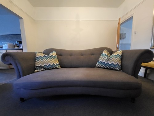 Three seater grey sofa - three,
