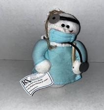 RX Snowman Doctor In Scrubs Christmas Tree Ornament North Pole