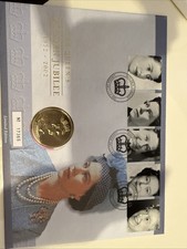 Stamp and coin - cover,, £5