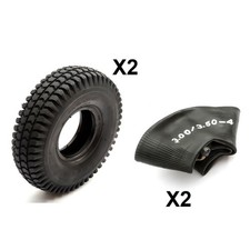 2x Tyre & Innertube 3.00-4