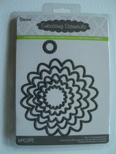 DARICE DIE CUT EMBOSSING STENCIL NESTING WAVY CIRCLES 2014-16 BNIP *FREE P&P*