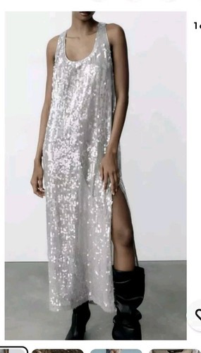Zara bnwt sequinned metallic - zara,