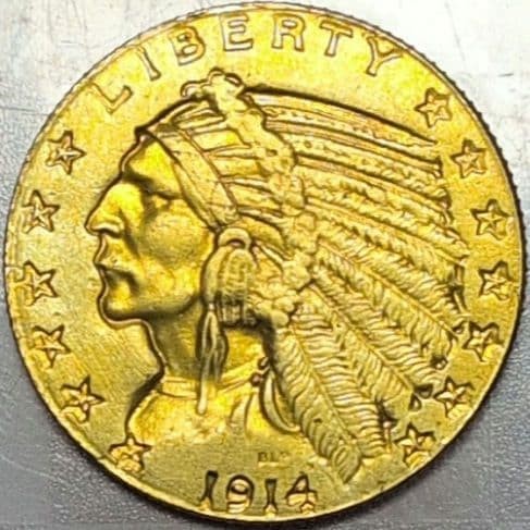 Usa 1914 indian head - usa, five