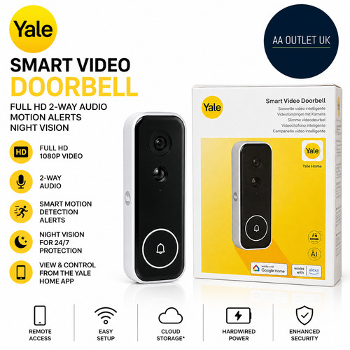 Yale smart video doorbell - video, full