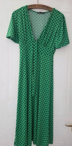 Zara green black polka - zara,,