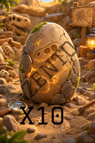 X10 fossil eggs - eggs,