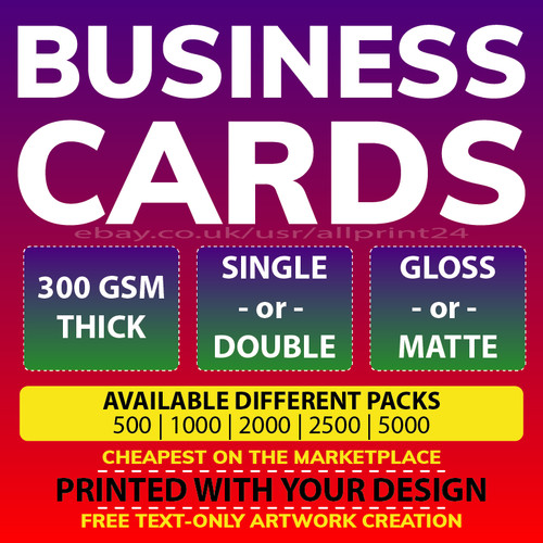 Business cards printed 300 - cards,