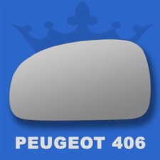 Peugeot 406 wing door mirror glass 1995-2003 Left Passenger side Flat