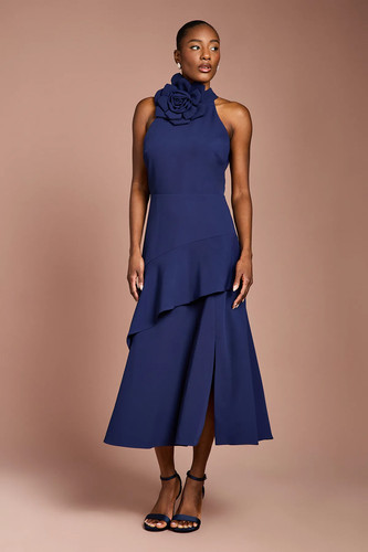 Coast navy midi dress womens - navy,