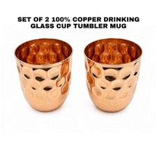 Set Of 2 100% Copper Drinking