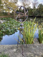 LARGE COLOURED METAL ARMILLARY