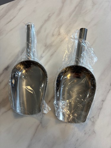 Stainless steel food scoops - stainless,