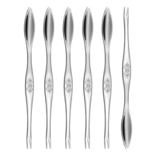 6 Pcs Crab Forks 6.5" Seafood