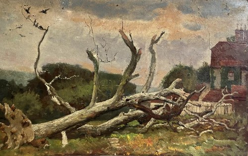 Antique oil painting - antique,