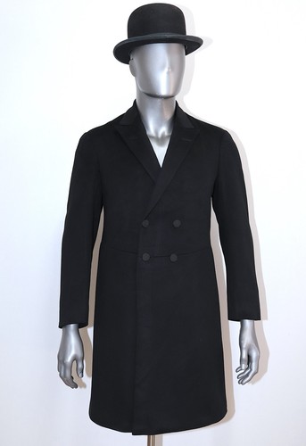 Early 20th antique black wool - antique,