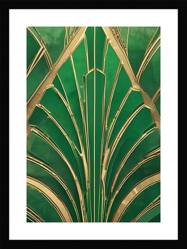 Serene art deco - art, framed