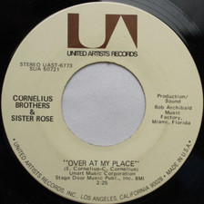 CORNELIUS BROTHERS OVER AT MY PLACE / TREAT HER LIKE A LADY 45 7" RECORD VG UA