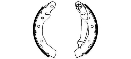 Brake shoe set rear - rear, width