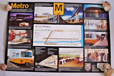 Tyne & Wear Metro Poster DAMAGED Vintage 1980's Newcastle Durham Northumberland