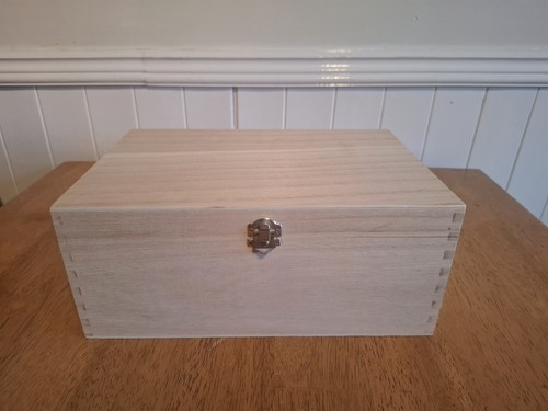 Lovely unfinished wooden box - unfinished,