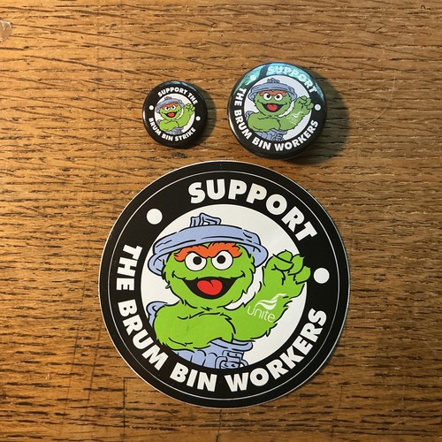 Tin trade union badges - tin,