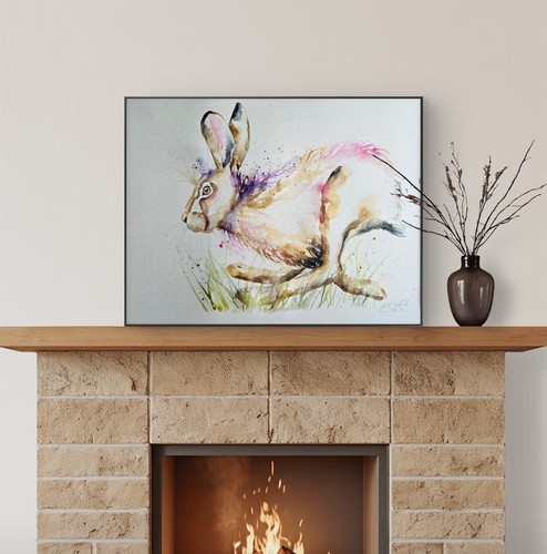 Original hare watercolour - original,