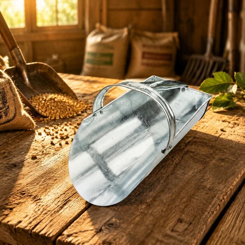 Metal grain scoop - scoop, curved
