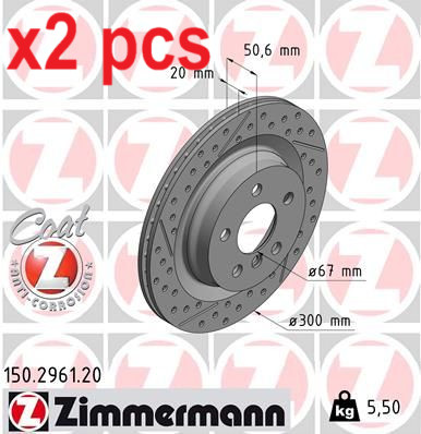 Pcs sides rear fits - x2, l&r