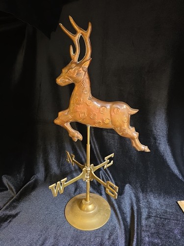 Vtg copper brass - copper, deer